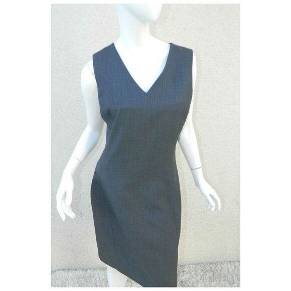 Pret A. Porter Fully Lined Sheath Dress Gray Sz 8 - Picture 4 of 8